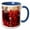 Blue/White, variant on 3drose, Usa, New Mexico, Sant Fe, Red Chili Peppers on String. Santa Fe, 11oz Two-tone Red Mug