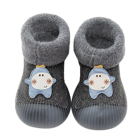 

Baby Home Slippers Cartoon Warm House Slippers For Lined Winter Indoor Shoes