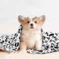 thumbnail image 4 of Pofeuu Black Footprints Print Puppy Blanket,Dog Blankets,Pet Blanket Cozy Cat Blankets for Indoor Cats, Fuzzy Pet Blanket for Kitten Doggy Dog Blankets-Medium, 4 of 8
