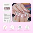 thumbnail image 2 of Uñas postizas Coolnail ovaladas metalizadas efecto espejo rosa champán 24 piezas, 2 of 8