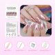 thumbnail image 2 of Uñas postizas Coolnail ovaladas metalizadas efecto espejo rosa champán 24 piezas, 2 of 8