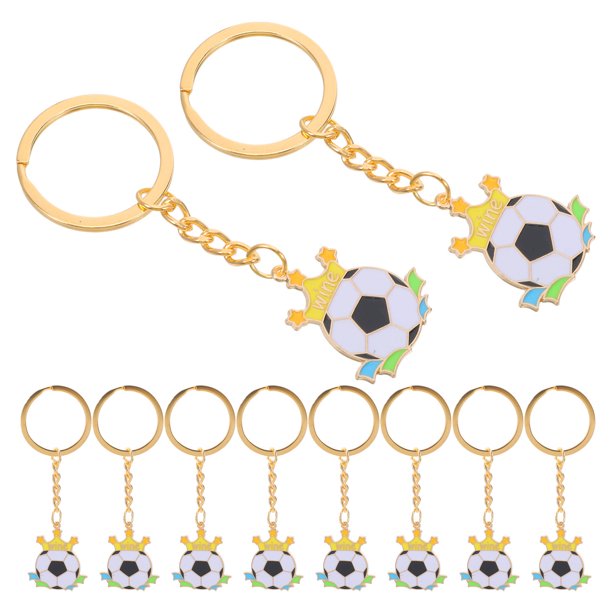 BRIGHTFUFU 10Ud Llaveros Deportivos Fútbol En Material Resistente Ideales Como Regalos Para Eventos Deportivos
