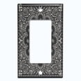 thumbnail image 5 of Metal Light Switch Plate Cover Black Floral Bandana Paisley Tile Pattern TIL046, 5 of 13