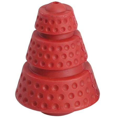 Hard Rubber Dog Toy - Small Cosmic Cone Rocket Red - Tough Toys for Ruff