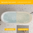 thumbnail image 5 of 59'' acrylic freestanding bathtub with unique diamond pattern design: spacious oval shape, Gloss white finish, Chrome overflow and pop-up drain CUPC Certificate, 5 of 5