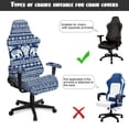 thumbnail image 6 of TSOVTHRID Elephant Aztec Floral Blue Print Gaming Chair Covers Slipcovers, Stretch Stain Resistant Computer Reclining Gaming Chair Seat Cover with Armrest Covers, 4 Pcs, 6 of 7