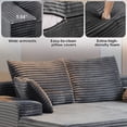 thumbnail image 3 of Cubente 78.7" Double Chaise Lounge Chair Indoor, Oversized Boneless Sofa Bed, Deep Seat Sleeper Couch Reading Chairs, Cloud Sofas with Cup Holder & Side Pocket for Living Room, No Assembly Required, 3 of 9