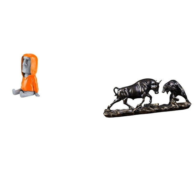 Estatua De Cabeza De Toro De La Isla De Pascua, Escultura Antigua Moai De Resina Moderna, Decoración Feng Shui, Oso, Vaca, Retrato De Ganado, Figura Retro Para Escritorio, Dormitorio,