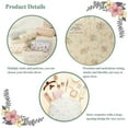 thumbnail image 3 of Makeup Cosmetic Bag 3 Pcs Cotton Quilted Makeup Bag Aesthetic Floral Toiletry Bag for Women,E, 3 of 5