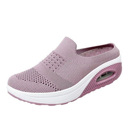 

Honeeladyy Summer Women Thick Bottom Slope Heel Shoes Beach Sandals Roman Casual Slippers Pink Clearance under 5$