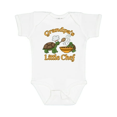 

Inktastic Grandpa s Little Chef with Cute Turtles Gift Baby Boy or Baby Girl Bodysuit