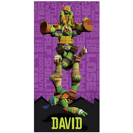Personalized Teenage Mutant Ninja Turtles Turtle Power Beach Towel