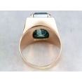 thumbnail image 2 of 9.10 Carat Transaparent Emeralds Shape Aquamarine Solitaire 925 Silver Men Ring, 2 of 3