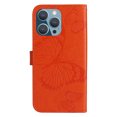 thumbnail image 5 of Nalacover For iPhone 14 Pro Max Magnetic Wallet Case,Luxury Embossed Butterfly PU Leather Flip Kickstand Card Slot Shockproof Protective Cover with Wrist Strap.For iPhone 14 Pro Max,Orange, 5 of 10