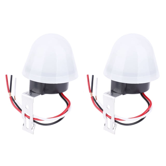 2 interruptores automáticos de encendido y apagado para farolas, fotocélula y sensor, 12 V