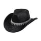 thumbnail image 5 of Sombrero de vaquero elegante y brillante, gorra de ala ancha para conciertos, fiestas y juegos de rol. Negro, 5 of 9