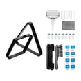 thumbnail image 2 of DYNWAVECA Billiard Ball Rack Billiard Table Triangle Heavy Duty Sticky Roller Pool Table Triangle Ball Rack for Snooker Pool Halls Sports Black, 2 of 10