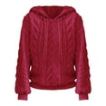 thumbnail image 2 of IMENGL Sweat à Capuche en Peluche Uni, Rouge 4TG, Taille M-5TG, 2 of 3