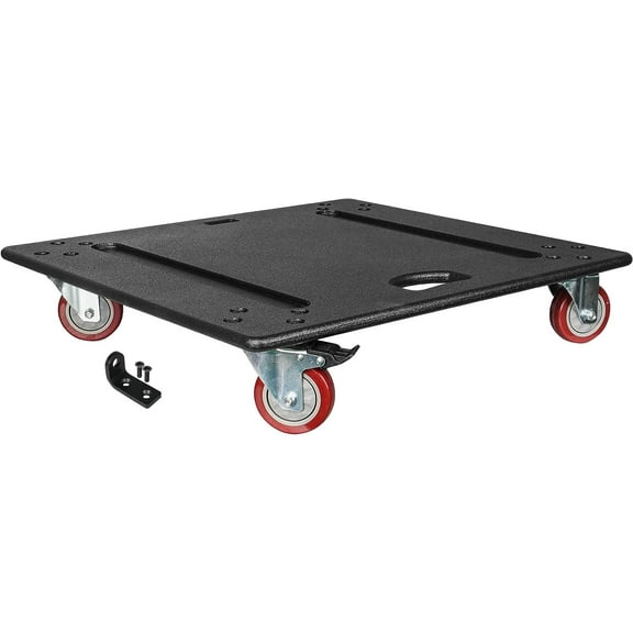 Sound Town Sturdy Plywood Caster Board for Safe and Easy Transport of ZETHUS-115S/115SPW Subwoofer and Furniture, with 4-inch Wheels and Brakes (ZSCB-115S)