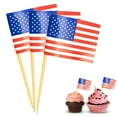 thumbnail image 4 of American Flag Toothpick - American Flag Toothpick 100 Pcs America Toothpick Flag 4Th of July Decorations Cupcake Toppers American Flag Picks for Patriotic Decorations, 4 of 4