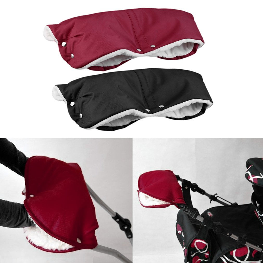 Winter Warmer Baby Pram Stroller Hand Muff Fingerless Gloves Sheep Wool by