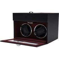 SHZICMY Automatic Watch Winder Box, 2 Watch Winders for Automatic Watches, Flexible [Upgraded] Watch Pillows, with Jewelry Storage Space, Super Quiet Motor, LED Illumination, Velvet Lining(Red)