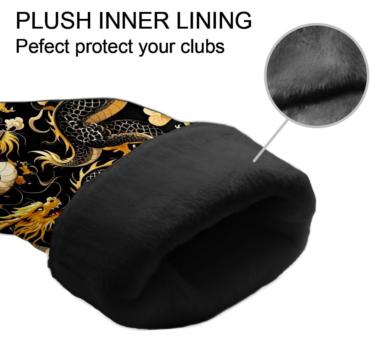 Golf Club Head Cover Waterproof Leather Golf Accessories HeadCovers Set Driver Headcover for Women Men Dargon