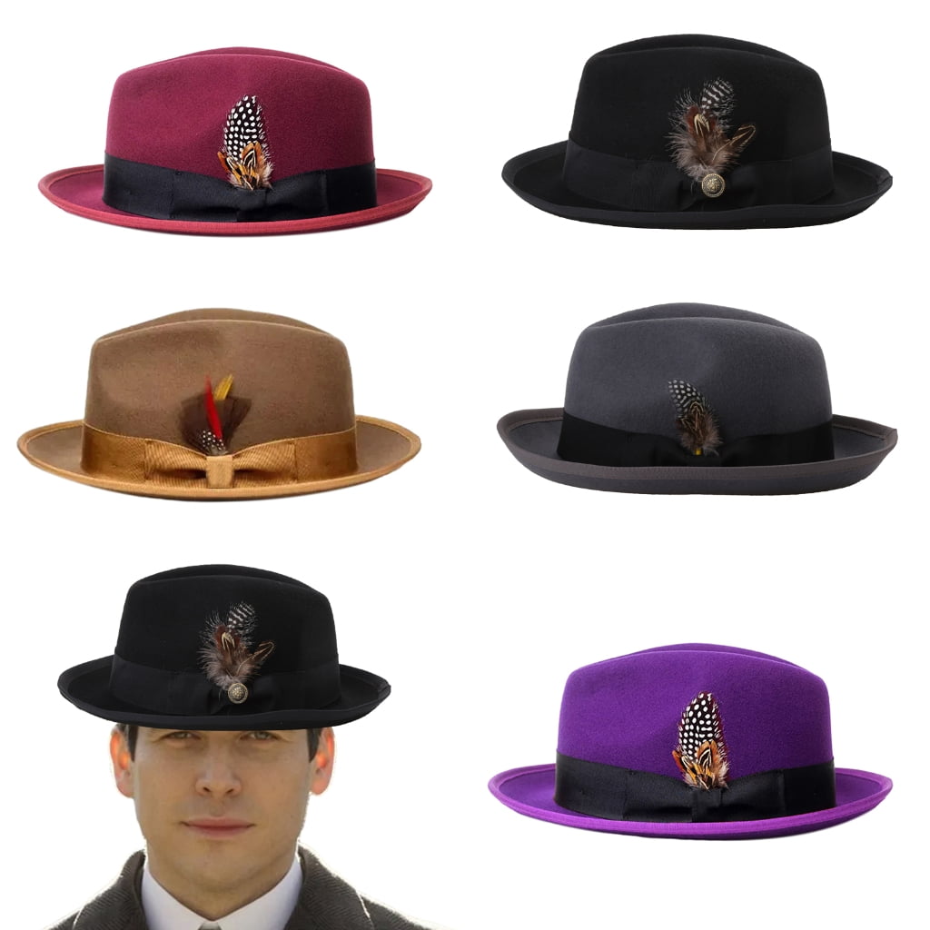 Aellinatey Vintage Wool Felt Fedora Cap Jazzs Hat MagicShow  display picture 1