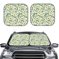 thumbnail image 2 of Naloa Lilies Flowers Print 2-Piece Windshield Sunshade,Foldable Car Front Window Sun Shades,for Most Sedans SUV Truck-Small, 2 of 6