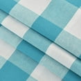 thumbnail image 2 of 3 Pc Cotton Classic Country Farmhouse Kitchen Window Curtain Grommet Top -Sky Blue & White Buffalo Check Tier & Valance Set, 54" x 18" / 27" x 24", 2 of 5