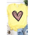 thumbnail image 2 of Leopard Pink Heart Graphic Tee T-Shirt PLUS, 2 of 7