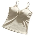 thumbnail image 6 of Soyumi Tank Tops for Women Backless Basic Double Lined Summer Spaghetti Strap Sleeveless Cami Workout Shirts, Beige, 6 of 6