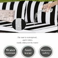 thumbnail image 4 of Outdoor Sectional Replacement Cushion Set, 14 Pcs Waterproof Patio Sofa Cushions 4" Foam High-Density Couch Cushion for 6-Seat Sectional Rattan Conversation Sets(Liner&Cover) (Black and white), 4 of 7