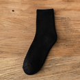 thumbnail image 3 of DQRPSEETB Work Socks Womens Socks In Autumn and Winter Plus Velvet Padded Warm Towel Socks Solid Color Ladies Long Cotton Socks Gifts for Women Comfortable Socks Black, 3 of 4
