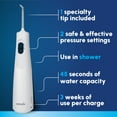 thumbnail image 3 of Waterpik Cordless 1000 Portable Water Flosser, ADA Accepted, White and Blue, 3 of 13