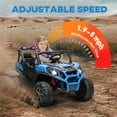 thumbnail image 6 of Qaba 24V Kids Electric Car, 2 Seater Ride on Car, Battery Powered Ride on Truck with Remote Control, Suspension System, 3 Speeds, Slow Start, Blue, 6 of 9