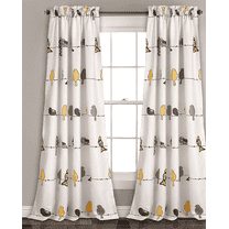 Spring Home Luxury Birds Room Darkening Curtains, 52” x 84” (2 Panels)