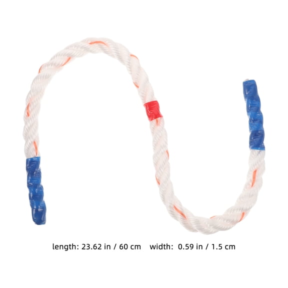 ibasenice White Nylon Short Fitness Rope 1 Set for Training and Indoor Exercise Activities