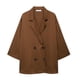 thumbnail image 1 of Willshela, conjunto de 2 piezas a la moda para mujer, chaqueta lisa con doble botonadura y pantalones Vintage de cintura elástica, conjuntos de pantalones elegantes para mujer, 1 of 2