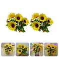 thumbnail image 2 of GOOHOCHY 2 manojos de decoración de girasol artificial flor de simulación única flor decorativa, 2 of 7