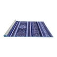 thumbnail image 2 of Ahgly Company Machine Washable Indoor Round Oriental Blue Modern Area Rugs, 7' Round, 2 of 4