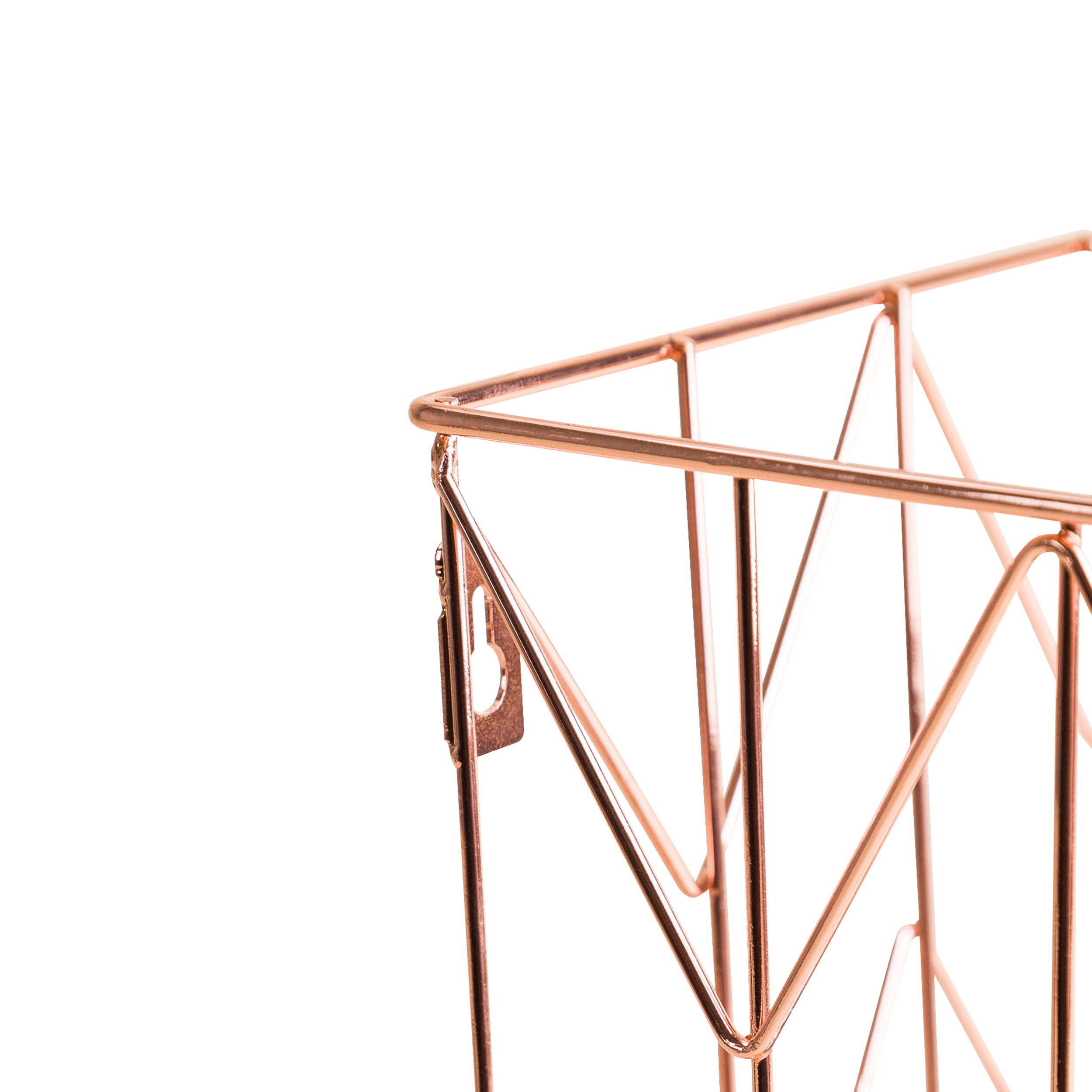U Brands Wire Hanging File Folder Desk Organizer, Copper, 4613U