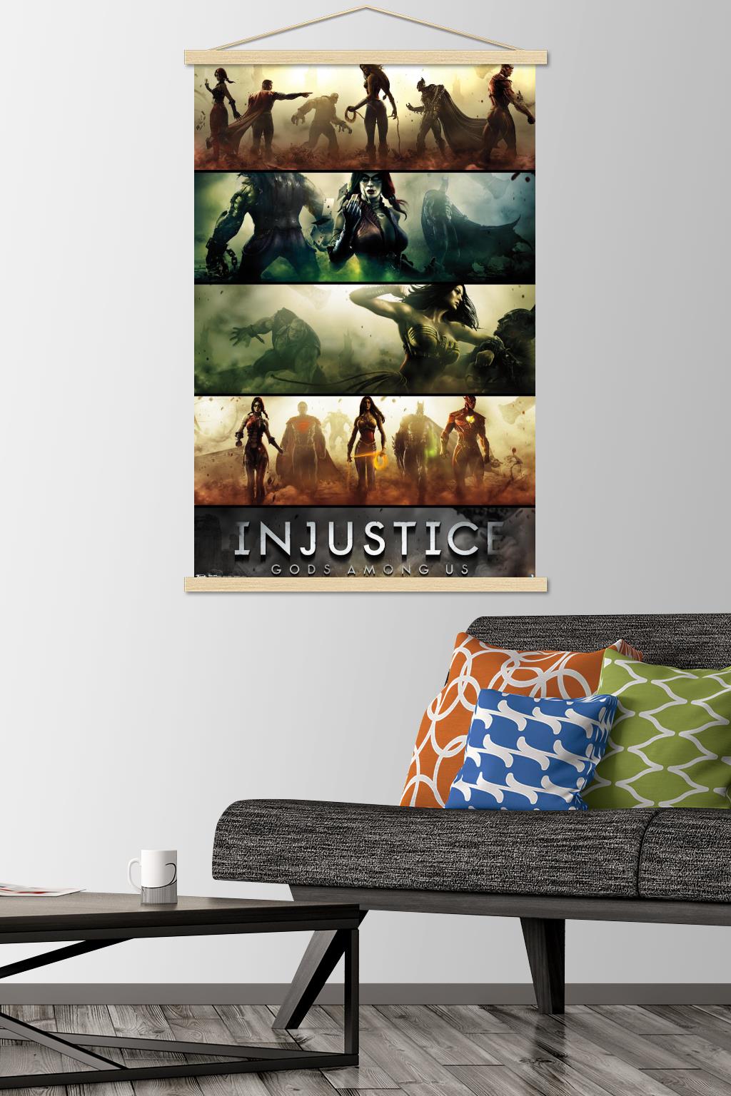 DC Comics VIdeo Game - Injustice: Gods Among Us - Bane Wall Poster with Wooden Magnetic Frame, 22.375" x 34"