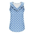 thumbnail image 6 of Karight Tank Tops for Women Polka Dot Ruffle Shirts Sleeveless Round Neck Tank Top Casual Summer Blouses Vest, 6 of 6