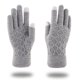 thumbnail image 1 of Guantes para hombre y mujer, de color bloqueado, para exteriores, sin dedos, de lana gruesa, informales, de moda, con parte superior acrílica., 1 of 5
