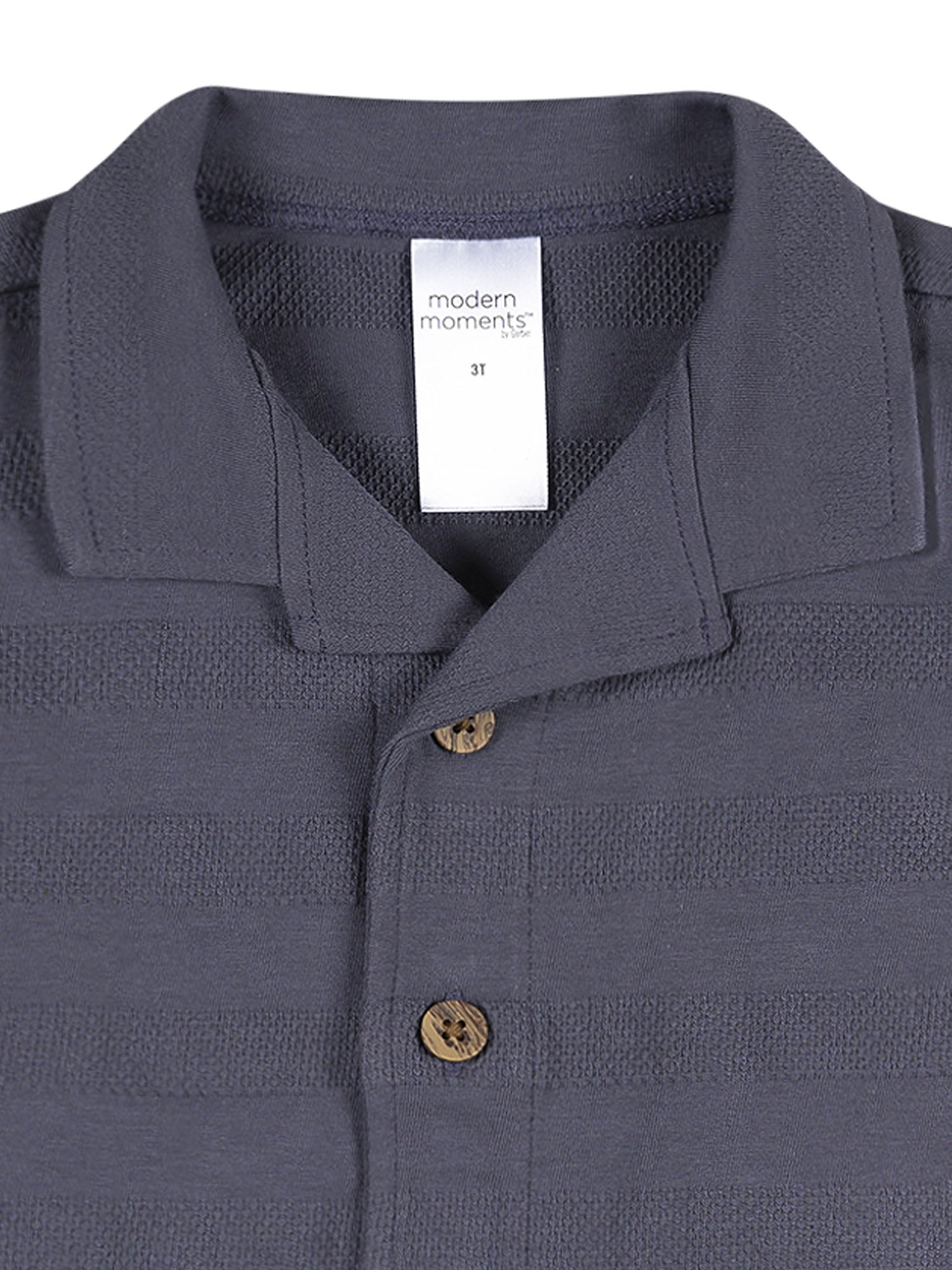 Modern Moments by Gerber Baby and Toddler Boy Organic Button Up Collar Top, Sizes 0/3 Months - 5T