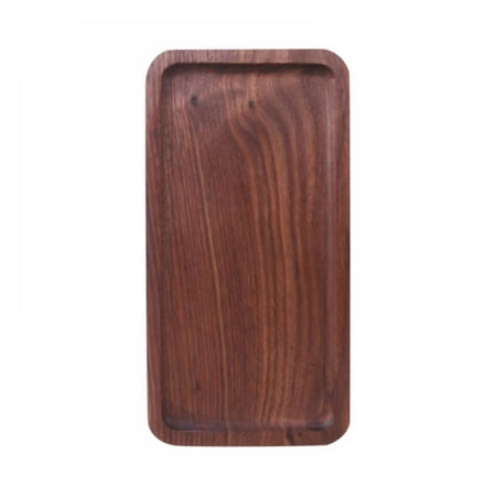 

9.7x5.1x0.6 Black Walnut Wooden Tray Natural Tableware Tray for Daily Holiday Party Tea Breakfast Dessert Tableware Holder