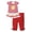 A-B Red, variant on Toddler Girl Summer Short Outfit Sets Cotton Sleeveless Tops Tees Shorts Little Girls Clothing Sets (Hot Pink,4-5 Years)
