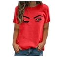 thumbnail image 1 of DPTALR T-Shirt à Manches Courtes Imprimé d'Été pour Femmes Blouse Décontractée, 1 of 4