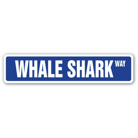 WHALE SHARK Street Sign week ocean dangerous teeth mammal | Indoor/Outdoor |  24